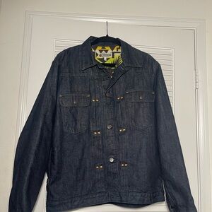 Denim Jacket with Yellow Accents